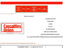 Tablet Screenshot of casualtiesunion.org.uk